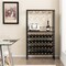Freestanding Wine Bakers Rack With 4-tier Wine Storage and 4 Rows of Stemware Racks